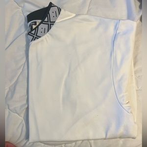 Acne Logo Neck Rib T-Shirt - White